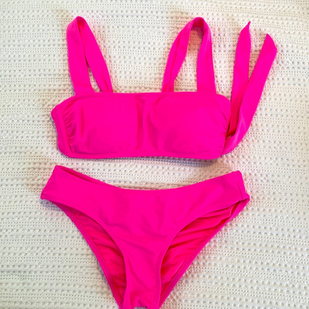 Pink bikini exhilaration